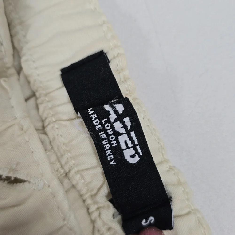 Jaded London Pants Mens S Beige Baggy Utility Cargo Parachute Paratrooper - Picture 7 of 11